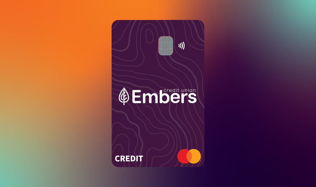 new credit card on rainbow gradient